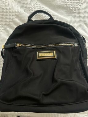 Calvin Klein Black Backpack with Gold Hardware